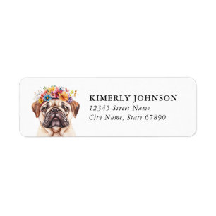 Engelse Bulldog Retouradreslabels Etiket