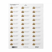Engelse Bulldog Retouradreslabels Etiket (Full Sheet)