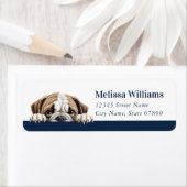 Engelse Bulldog Return-adreslabels Etiket (Insitu)