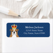 Engelse Bulldog Return-adreslabels Etiket (Insitu)