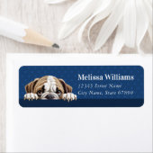 Engelse Bulldog Return-adreslabels Etiket (Insitu)