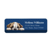 Engelse Bulldog Return-adreslabels Etiket (Voorkant)