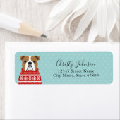 Engelse Bulldog Return-adreslabels Etiket (Insitu)