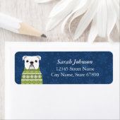 Engelse Bulldog Return-adreslabels Etiket (Insitu)