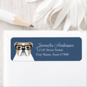 Engelse Bulldog Return-adreslabels Etiket (Insitu)