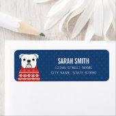 Engelse Bulldog Return-adreslabels Etiket (Insitu)