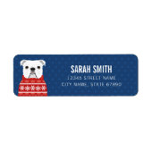 Engelse Bulldog Return-adreslabels Etiket (Voorkant)