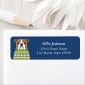 Engelse Bulldog Return-adreslabels Etiket (Insitu)