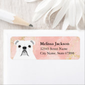 Engelse Bulldog Return-adreslabels Etiket (Insitu)