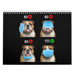 Engelse Bulldog Right Draag Face Mask Tanktop Kalender