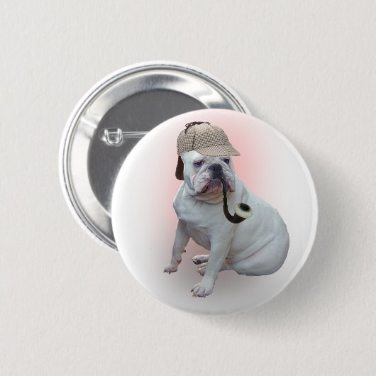 Engelse Bulldog Ronde Button 5,7 Cm (Voorkant /achterkant)