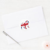 Engelse Bulldog Ronde Sticker (Envelop)