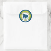 Engelse Bulldog Ronde Sticker (Tas)