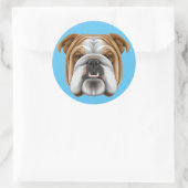 Engelse Bulldog Ronde Sticker (Tas)