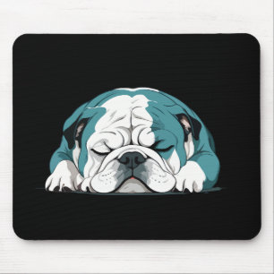 Engelse Bulldog Schattig Leuk Dier Slaapkalm Muismat