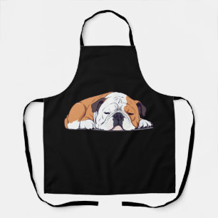 Engelse Bulldog Schattig Leuk Dier Slaapkalm Schort
