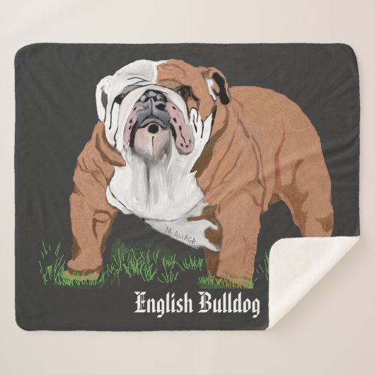 Engelse Bulldog Sherpa Deken (Voorkant (horizontaal))