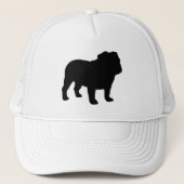 Engelse Bulldog Silhouet Trucker Pet (Voorkant)