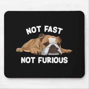 Engelse Bulldog slaapt niet snel niet woedend plez Muismat