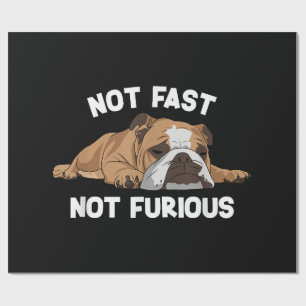 Engelse Bulldog Slapen Niet Snel Niet Woedend Grap Cadeaupapier