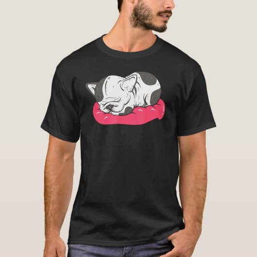 Engelse Bulldog Sleeping Bulldog Pajama Bulldog 2 T-shirt (Voorkant)