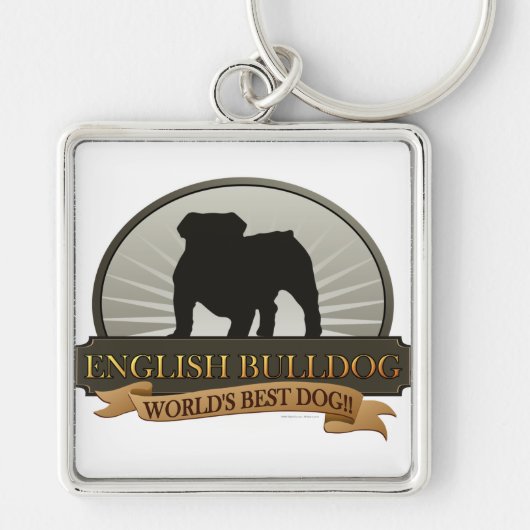 Engelse Bulldog Sleutelhanger (Voorkant)