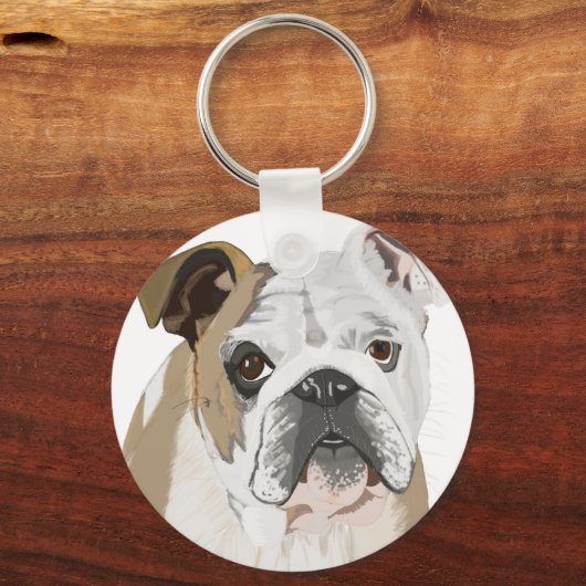 Engelse Bulldog Sleutelhanger (Voorkant)