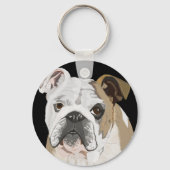 Engelse Bulldog Sleutelhanger (Achterkant)