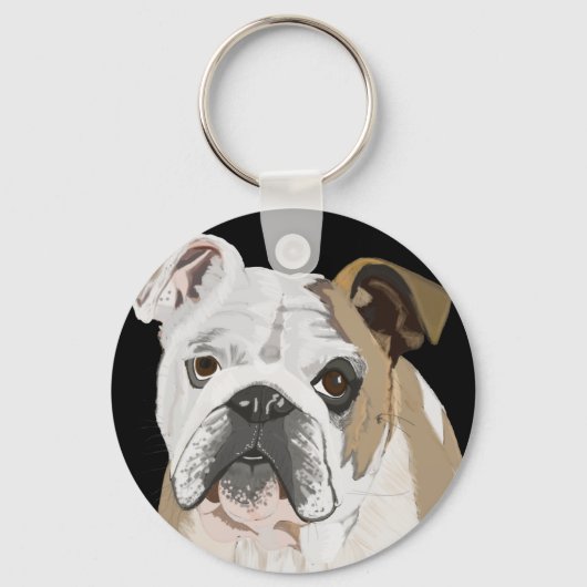 Engelse Bulldog Sleutelhanger (Achterkant)