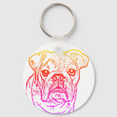 Engelse bulldog sleutelhanger (Voorkant)
