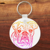 Engelse bulldog sleutelhanger (Voorkant)