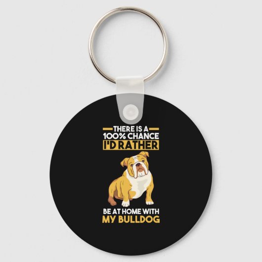 Engelse Bulldog Sleutelhanger (Voorkant)