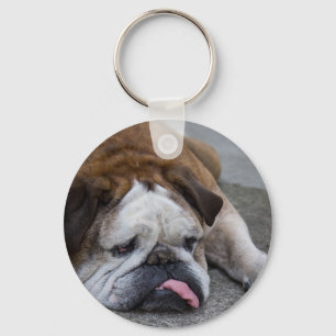 Engelse bulldog sleutelhanger