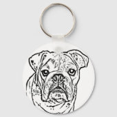 Engelse bulldog sleutelhanger (Voorkant)