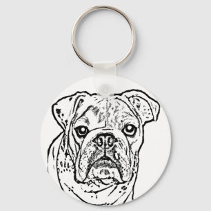 Engelse bulldog sleutelhanger