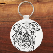 Engelse bulldog sleutelhanger (Voorkant)