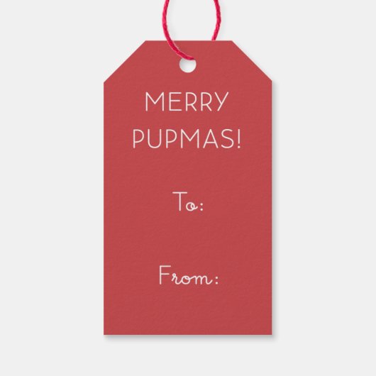 Engelse Bulldog Snowball Fight Gift Label Cadeaulabel (Achterkant)