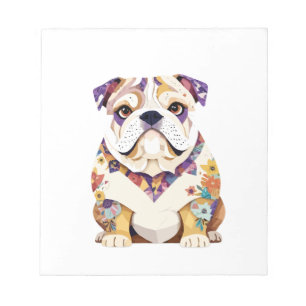 Engelse Bulldog speelse Schattige leuke dier vreug Notitieblok