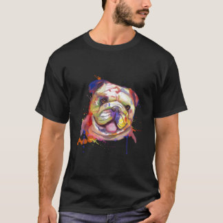 Engelse Bulldog Splash T-shirt