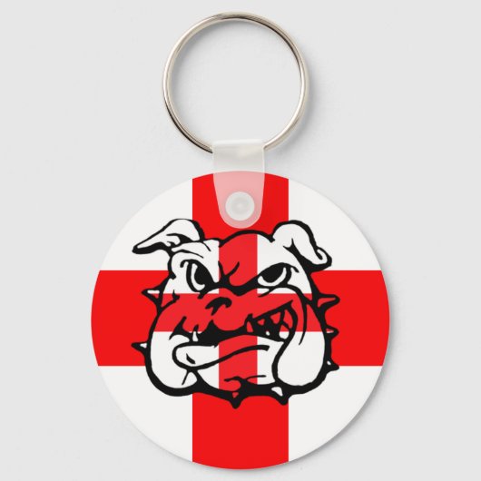Engelse Bulldog St George's Day English Sleutelhanger (Voorkant)