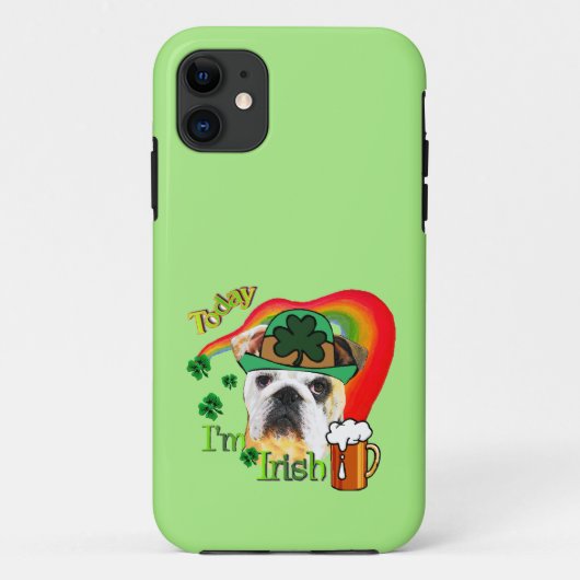 Engelse Bulldog St Patricks Day Case-Mate iPhone Case (Achterkant)