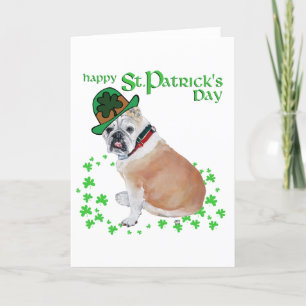 Engelse Bulldog St Patrick's Day Kaart