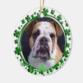 Engelse Bulldog St. Patrick's Day Ornament (Links)