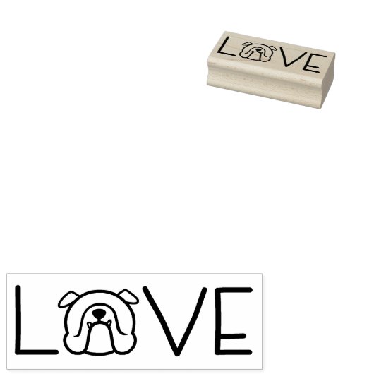 Engelse Bulldog stempel - Bully liefdescadeau! (Gestempeld)