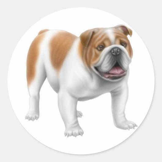 Engelse Bulldog Sticker (Voorkant)