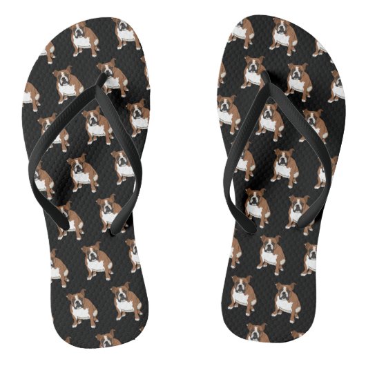 Engelse BullDog Teenslippers (Voetbed)