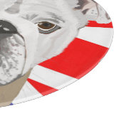 Engelse Bulldog tegen achtergrond van Uniefactrice Snijplank (Hoek)