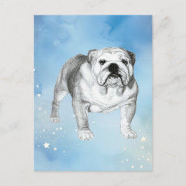Engelse Bulldog tekening Briefkaart