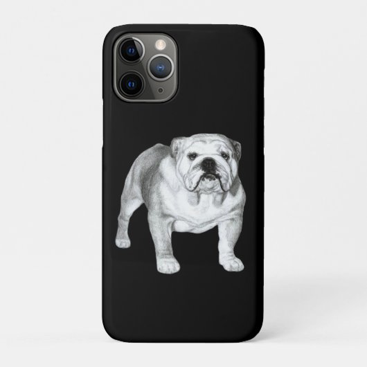 Engelse Bulldog tekening Case-Mate iPhone Case (Achterkant)
