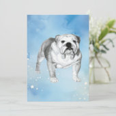 Engelse Bulldog tekening Kaart (Staand voorkant)